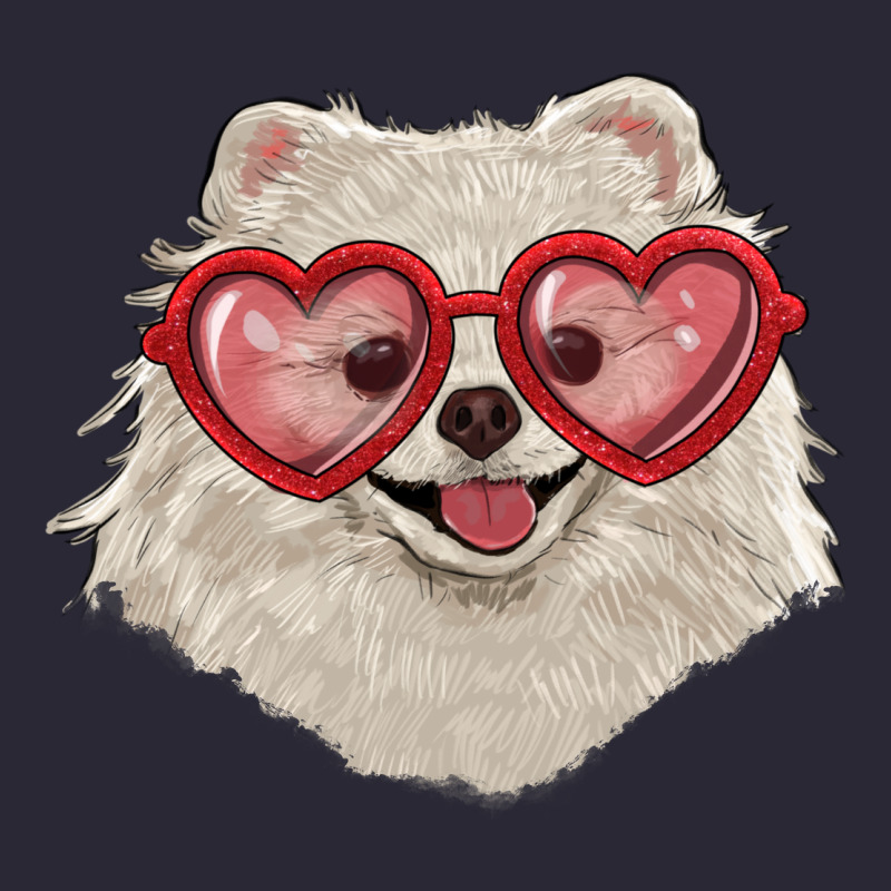White Pomeranian With Love Glasses Vintage Tee by RanaPortraitStore | Teevron