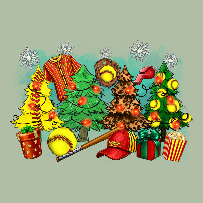 Christmas Trees With Softball Urban Heavy Tee by Zillion Design Studio | Teevron