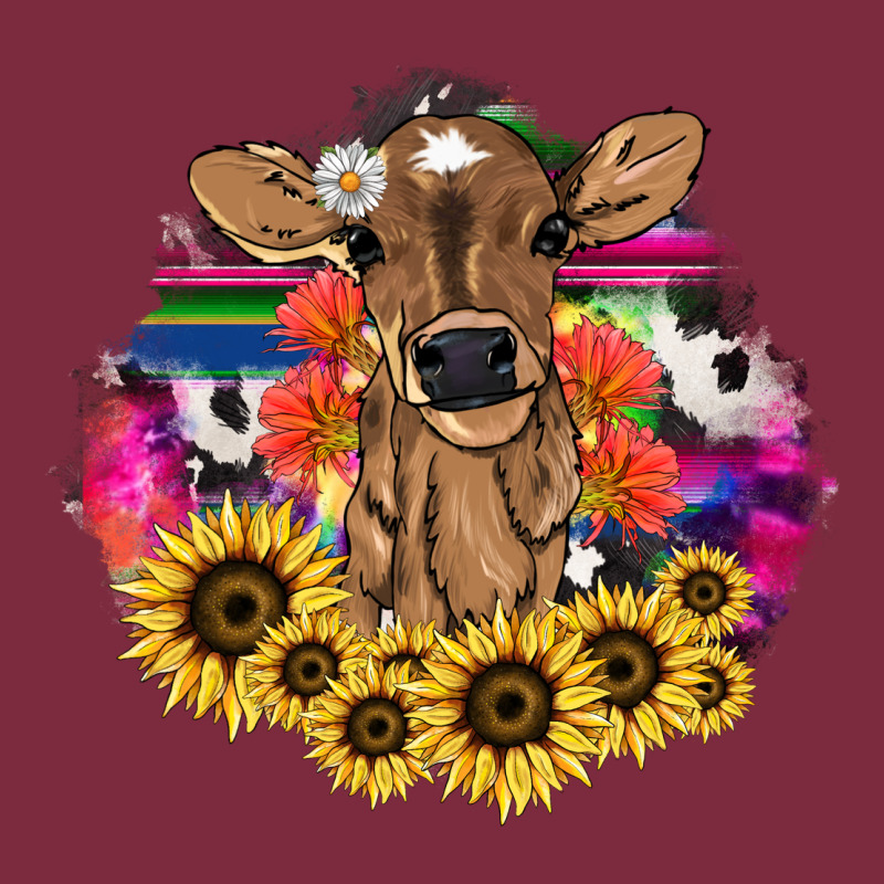 Baby Cow Flower Premium Hoodie by NancyCooperArtShop | Teevron