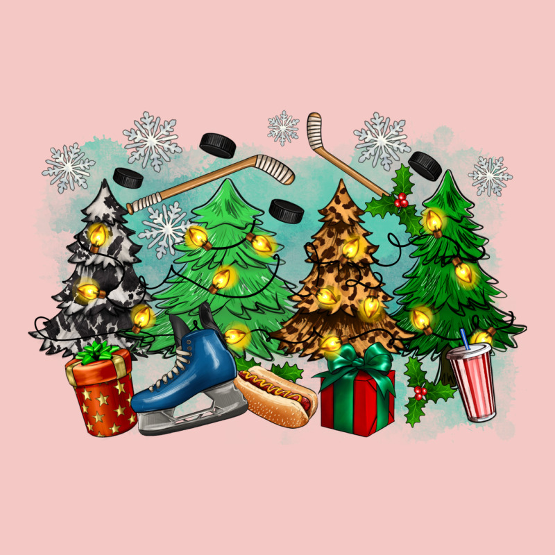 Christmas Trees With Hockey Urban Heavy Tee by Zillion Design Studio | Teevron