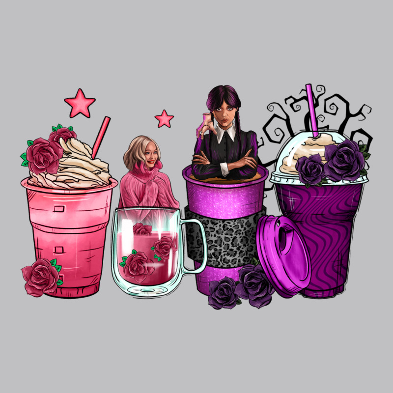 Wednesday And Enid Coffee Cups Long Sleeve Tee by Zillion Design Studio | Teevron