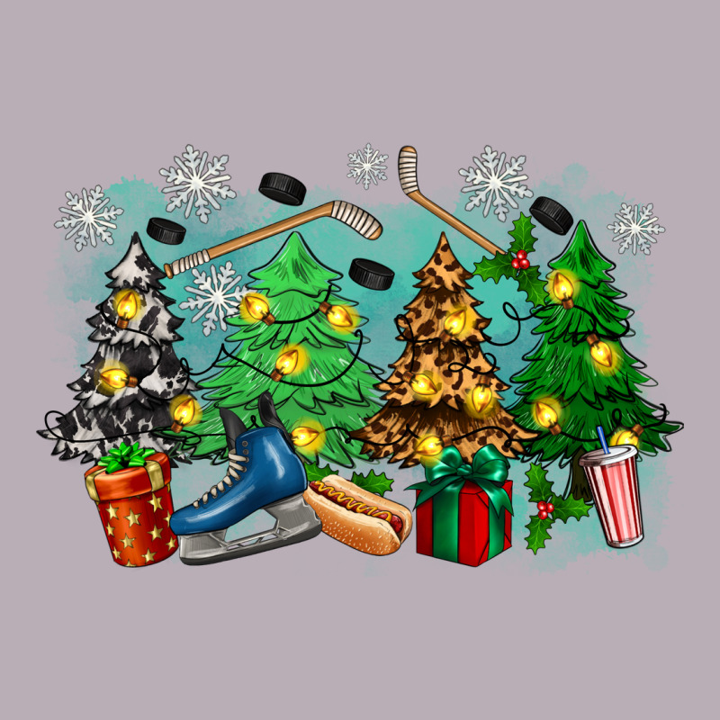 Christmas Trees With Hockey Vintage Tee by Zillion Design Studio | Teevron