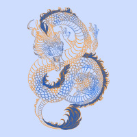 Blue And Orange Dragon Urban Heavy Tee | Teevron