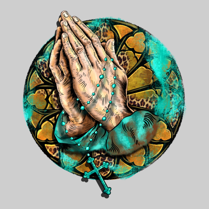 Western Praying Hands Prayer Rosary  Faith Cross Premium Sweatshirt by BarkalooDesign | Teevron