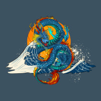 Blue Dragon Ocean Waves And Sun Urban Heavy Tee | Teevron