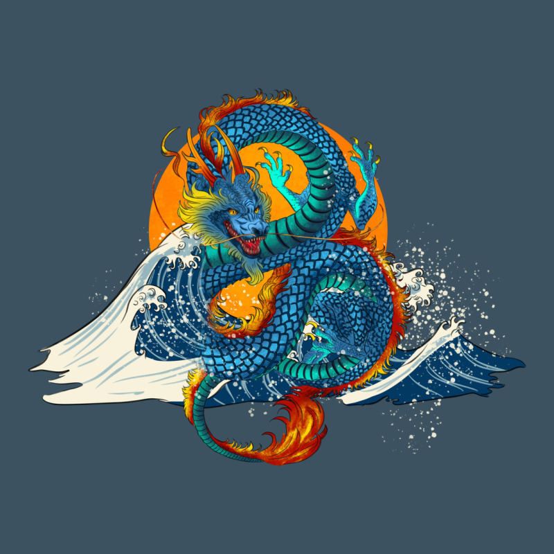 Blue Dragon Ocean Waves And Sun Urban Heavy Tee by RanaPortraitStore | Teevron