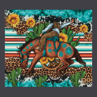 Bucking Bronco Cowboy Rodeo Cactus And Sunflowers Heavyweight Hoodie | Teevron