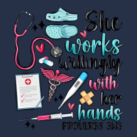 She Works Willingly With Her Hands Premium Hoodie | Teevron