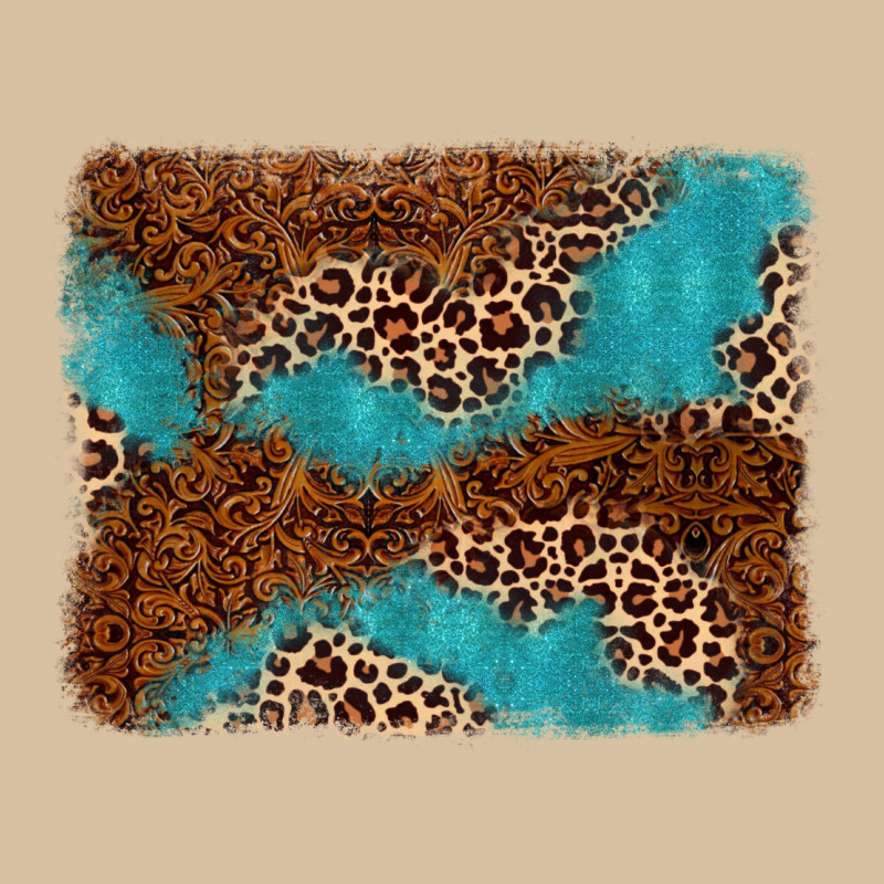 Turquoise Glitter Leopard Background Heavyweight Hoodie by AdoDesignShop | Teevron