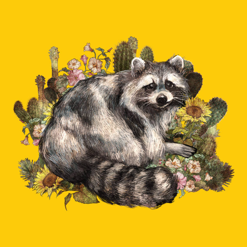 Floral Racoon Western Premium Hoodie by NancyCooperArtShop | Teevron