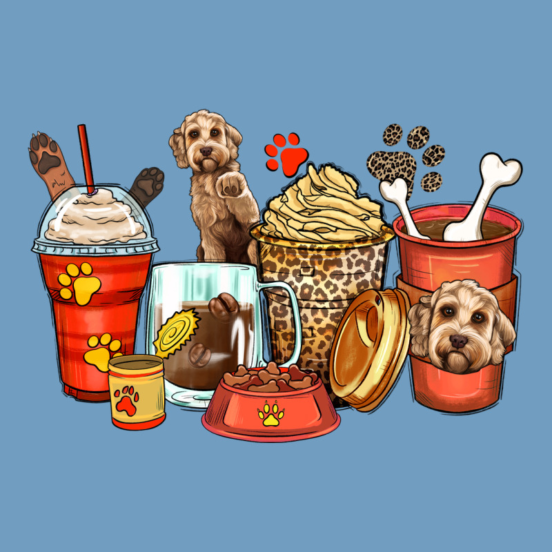 Labradoodle Coffee Cups Urban Heavy Tee by Zillion Design Studio | Teevron