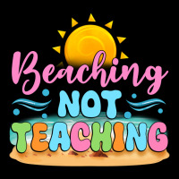 Beaching Not Teaching Black Back Zipper Hoodie | Teevron
