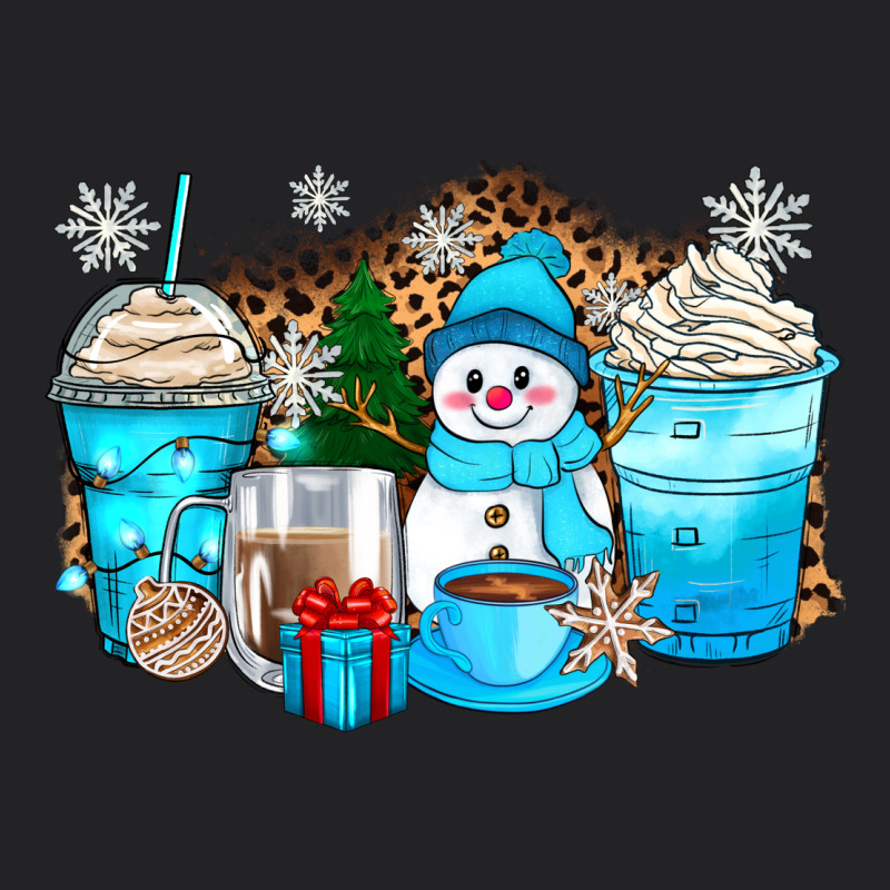 Winter Snowman Coffee Cups Vintage Tee by Zillion Design Studio | Teevron