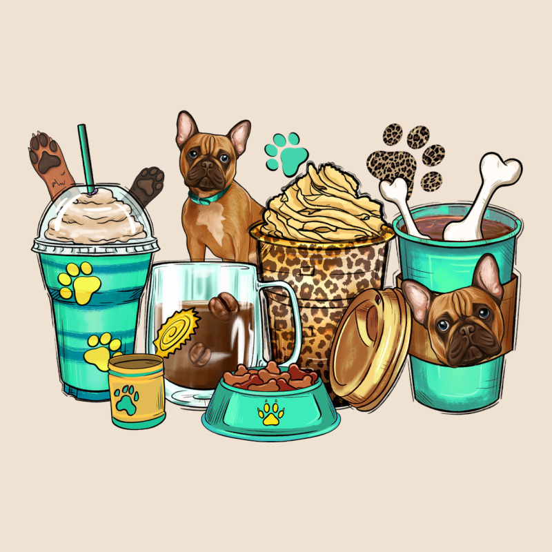 French Bulldog Coffee Cups Urban Heavy Tee by Zillion Design Studio | Teevron