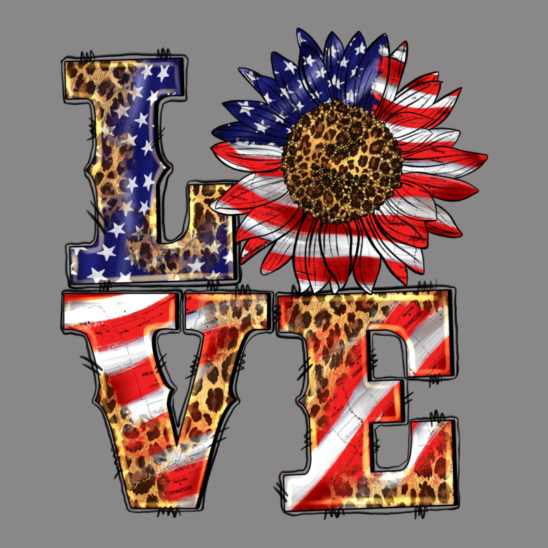 Patriotic Sunflower Love Vintage Tee by BarkalooDesign | Teevron