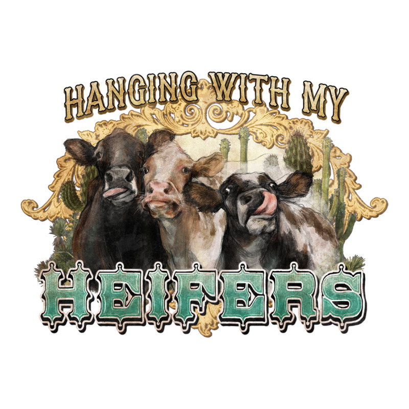 Hanging With My Heifers Premium Hoodie by NancyCooperArtShop | Teevron
