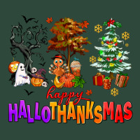 Happy Hallothanksmas Trees Zipper Hoodie | Teevron