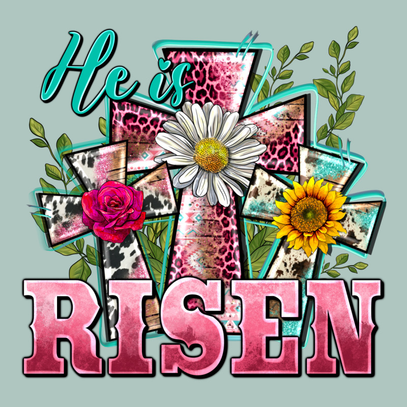 He Is Risen Cross Easter Premium Sweatshirt by BarkalooDesign | Teevron