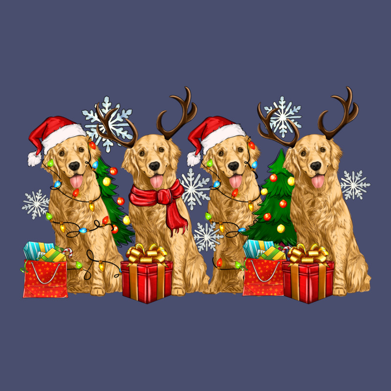 Golden Dogs With Christmas Vintage Tee by Zillion Design Studio | Teevron
