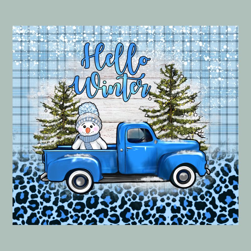 Hello Winter Snowman Truck Heavyweight Hoodie by AdoDesignShop | Teevron