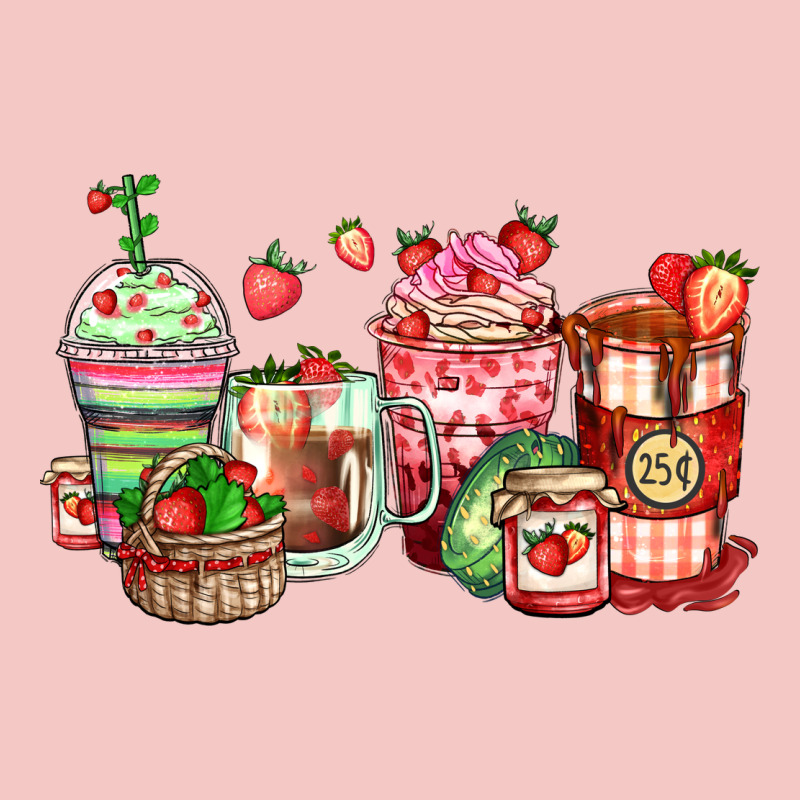 Strawberry Farm Fresh Coffee Cups Urban Heavy Tee by Zillion Design Studio | Teevron