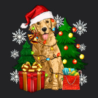 Christmas Golden Dog Vintage Tee | Teevron