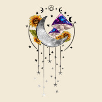 Moon And Mushrooms With Sunflower Premium Hoodie | Teevron