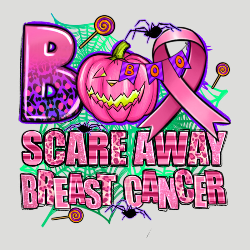 Halloween Boo With Cancer Ribbon Breast Cancer Sca Zipper Hoodie by AdoDesignShop | Teevron