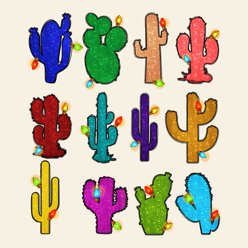 Christmas Glitter Cactus Vintage Tee by Zillion Design Studio | Teevron