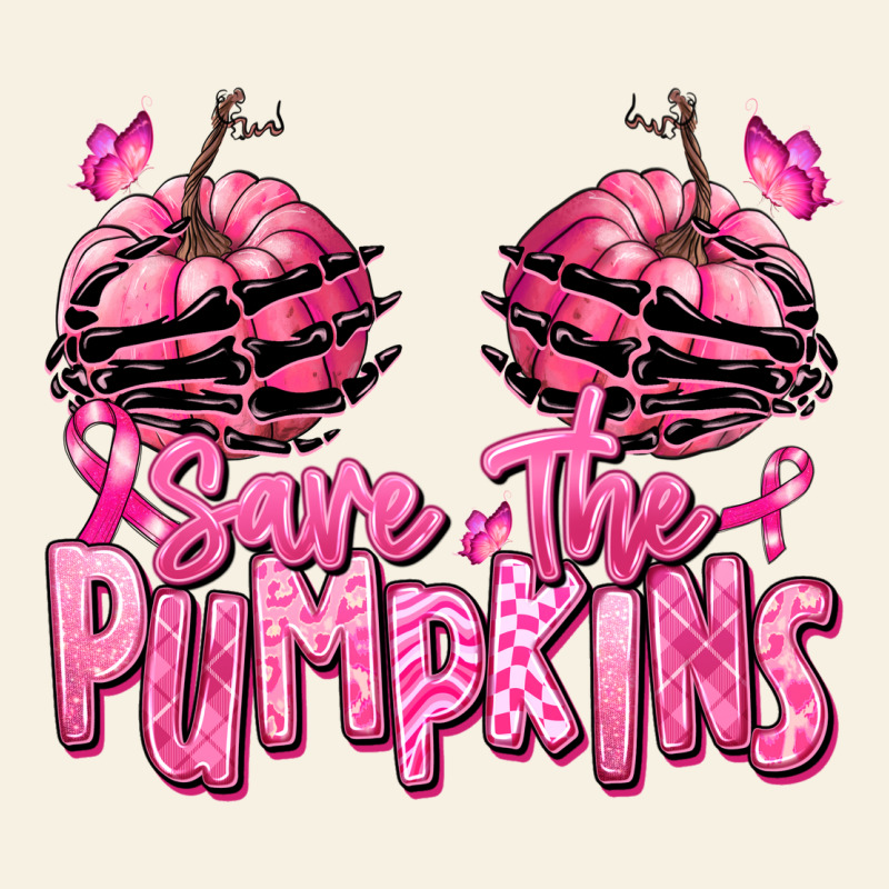 Save The Pumpkins Breast Cancer Vintage Tee by RanaPortraitStore | Teevron