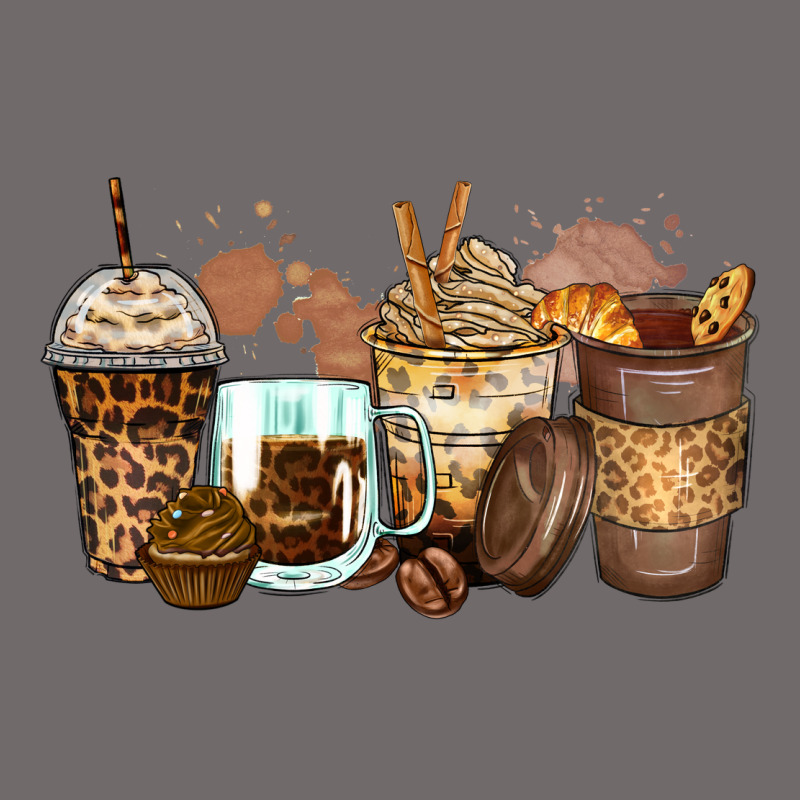 Leopard Coffee Cups Urban Heavy Tee by Zillion Design Studio | Teevron