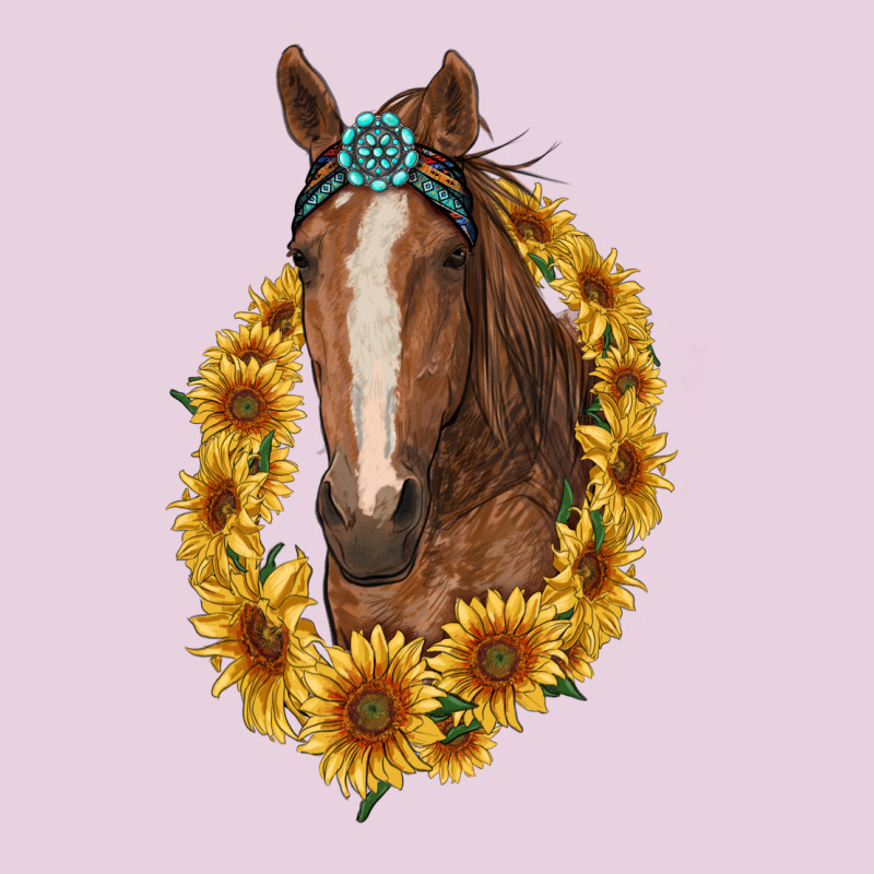 Brown Horse With Gemstone And Sunflowers Classic Tee by RanaPortraitStore | Teevron