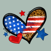 American Flag Heart Leopard Classic Tee | Teevron