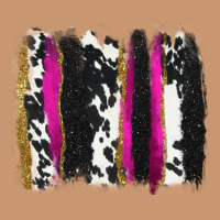 Cow , Yellow And Pink Glitter Brushstrokes Heavyweight Hoodie | Teevron