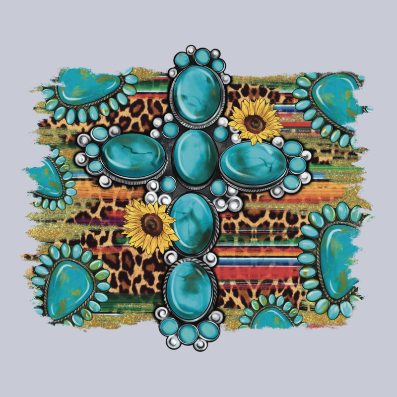 Western Gemstone Cross Sunflowers Serape Leopard Glitter Heavyweight Hoodie by Artiststas | Teevron