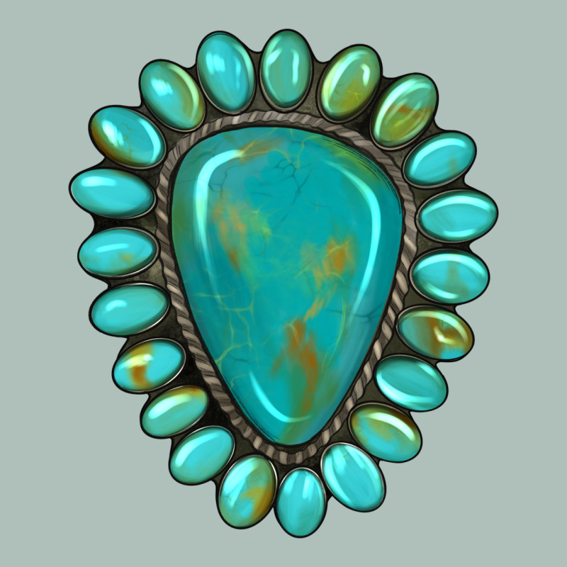 Western Gemstone Turquoise Heavyweight Hoodie by Artiststas | Teevron