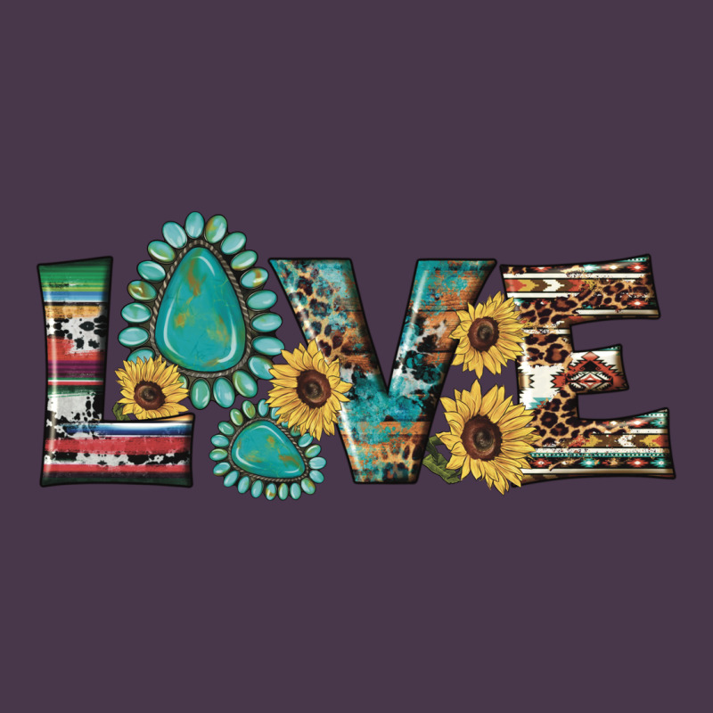 Western Gemstone Sunflowers Serape Leopard Turquoise Love Heavyweight Hoodie by Artiststas | Teevron
