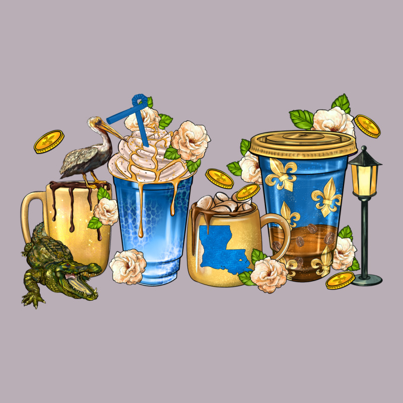 Louisiana Coffee Cups Vintage Tee by texasbilliewilder | Teevron