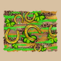 Horseshoe Shamrock Leopard Wood Glitter Background Heavyweight Hoodie | Teevron