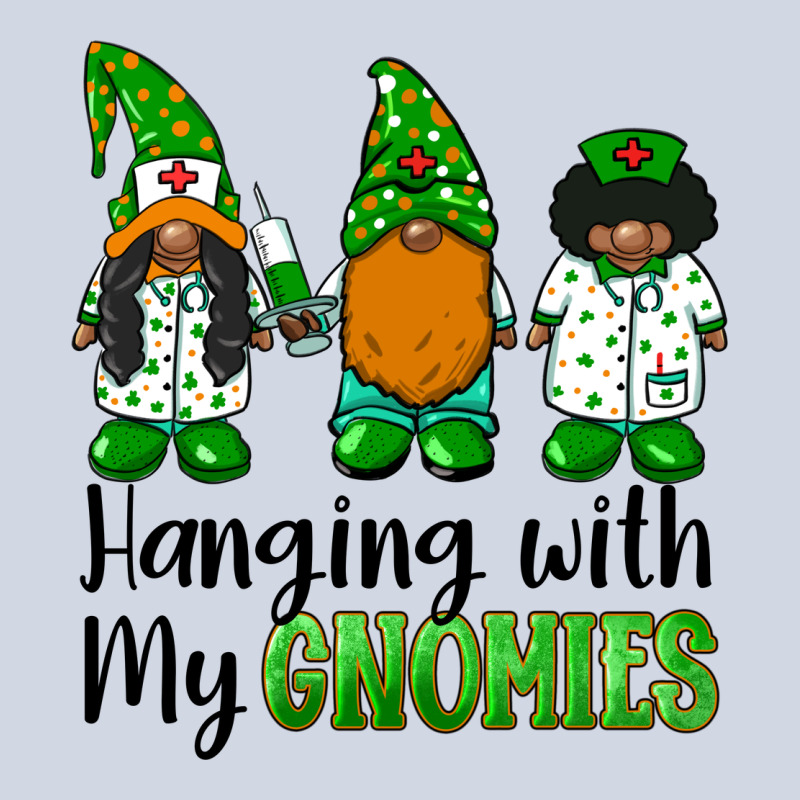 Hanging With My Gnomies African American Nurse Gnomies Premium Sweatshirt by BarkalooDesign | Teevron