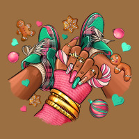 Pink Christmas Black Girl Sneakers Vintage Tee | Teevron