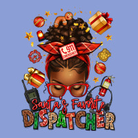 Santa's Favorite Dispatcher Afro Messy Bun Long Sleeve Tee | Teevron
