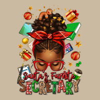 Santa's Favorite Secretary Afro Messy Bun Long Sleeve Tee | Teevron