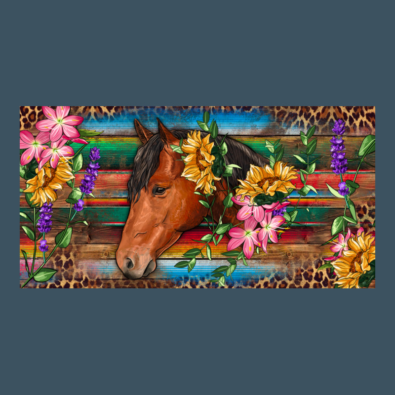 Brown Horse With Flowers And Leopard Urban Heavy Tee by RanaPortraitStore | Teevron
