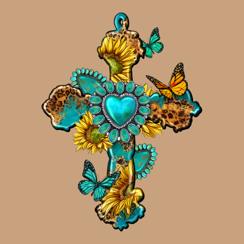 Western Cross With Gemstone And Sunflowers Vintage Tee by texasbilliewilder | Teevron
