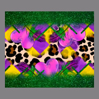 Mardi Gras Leopard And Heart Heavyweight Hoodie | Teevron
