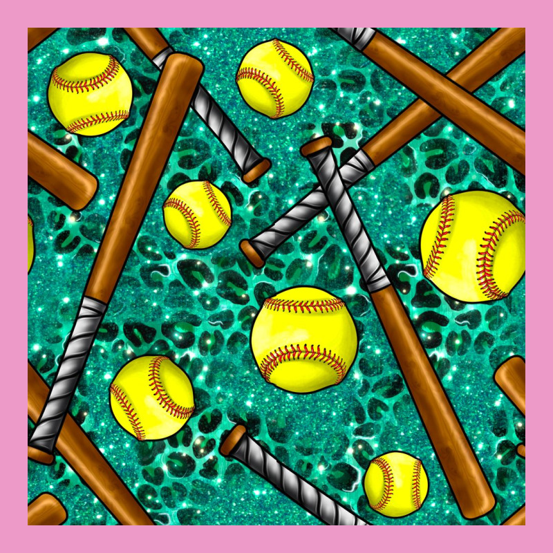 Softball Bat With Leopard And Glitter Seamless Pattern Urban Hoodie by BundleAndBundleShop | Teevron
