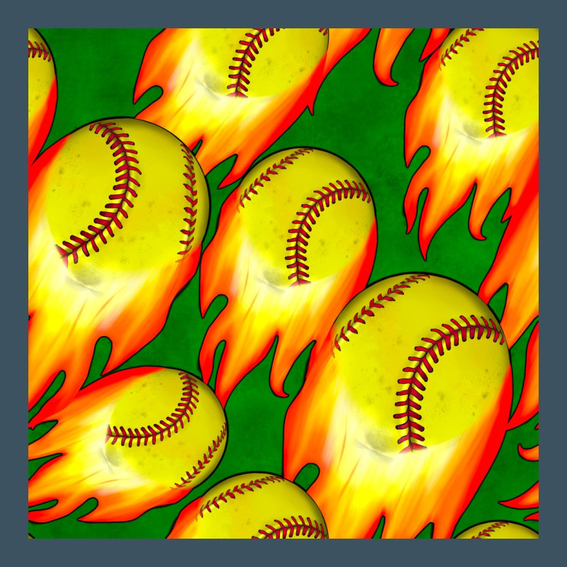 Softball Fire Ball Seamless Pattern Urban Hoodie by BundleAndBundleShop | Teevron