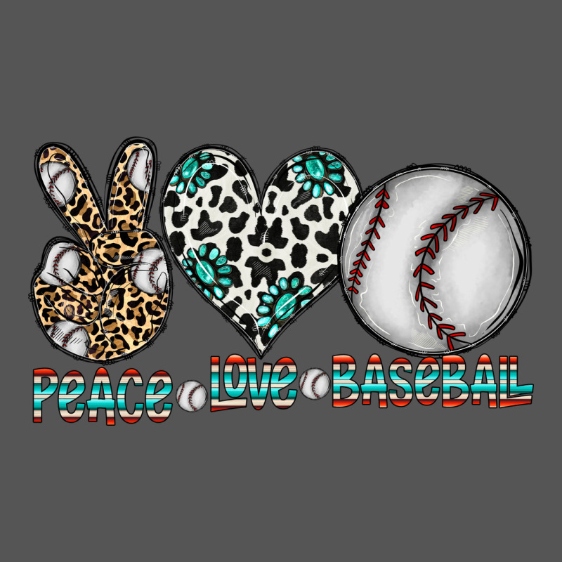 Peace Love Baseball Zipper Hoodie by CowhideDigitalArt | Teevron