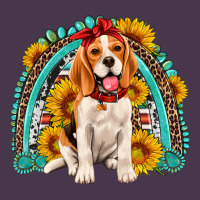 Beagle Turquoise And Sunflowers Rainbow Heavyweight Hoodie | Teevron